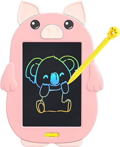 Tableta de escritura LCD para niños pequeños, tablero de dibujo colorido de 8.5 pulgadas, tablero de escritura educativo, forma de dibujos animados