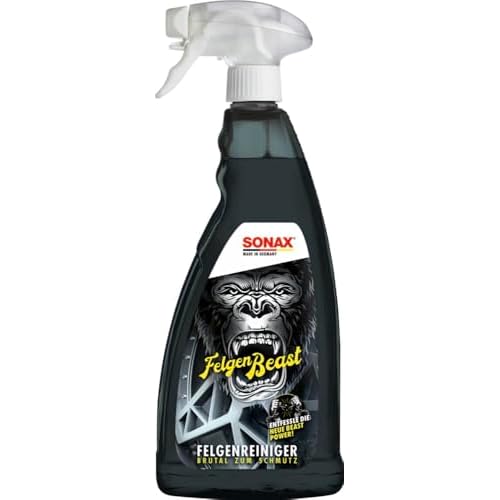 SONAX FelgenBeast (1 l) entfernt selbst biestige Verschmutzungen auf allen polierten, verchromten und matten Stahl- und Leichtmetallfelgen | Art-Nr. 04333000
