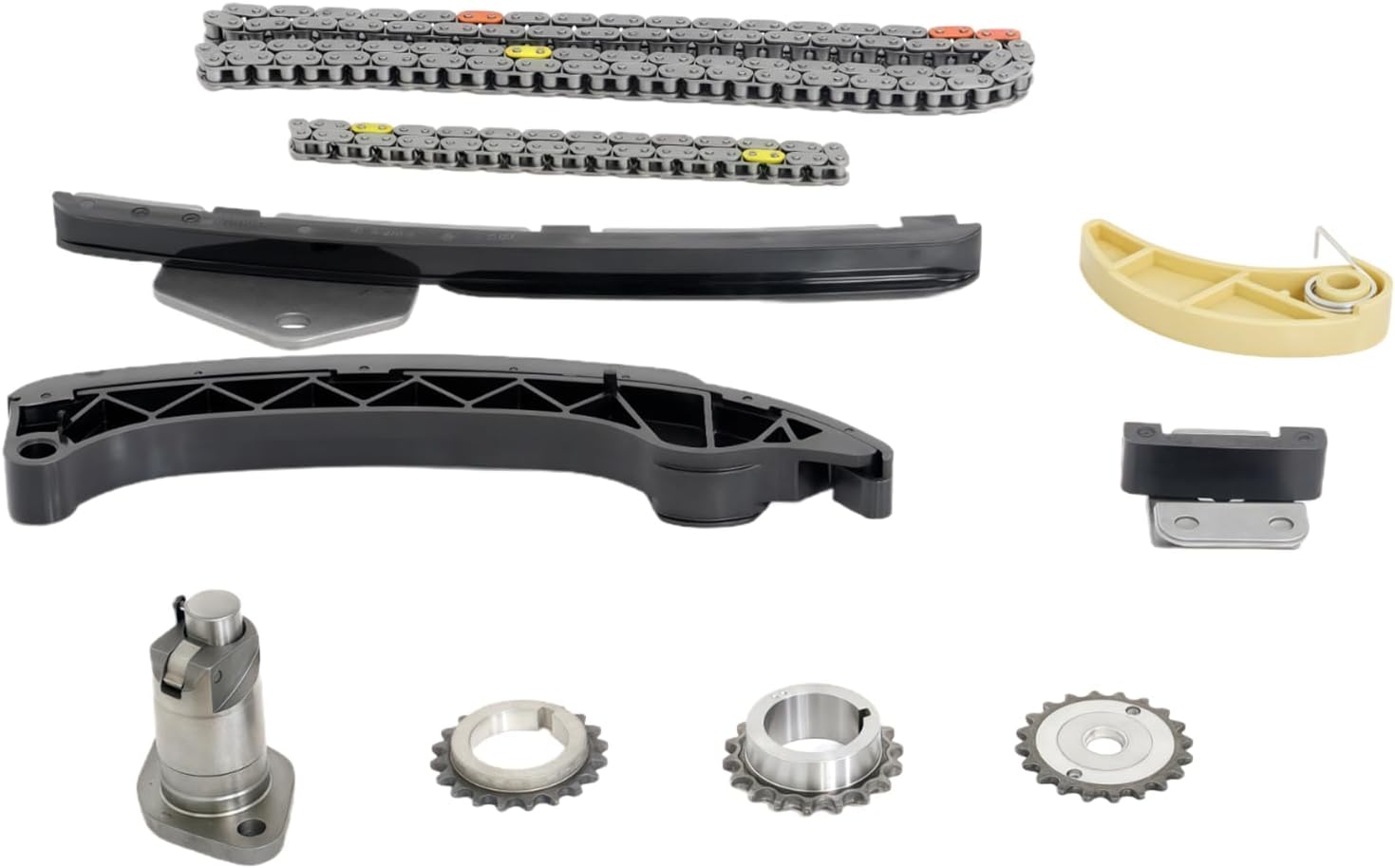 10PCS Engine Timing Chain Kit W/Sprocket & Guide & Tensioner Timing Chain Set Compatible with Toyota Corolla 2009-2019 Prius 2009-2015 Lexus CT 200h 2011-2017 for Lotus Elise 2011