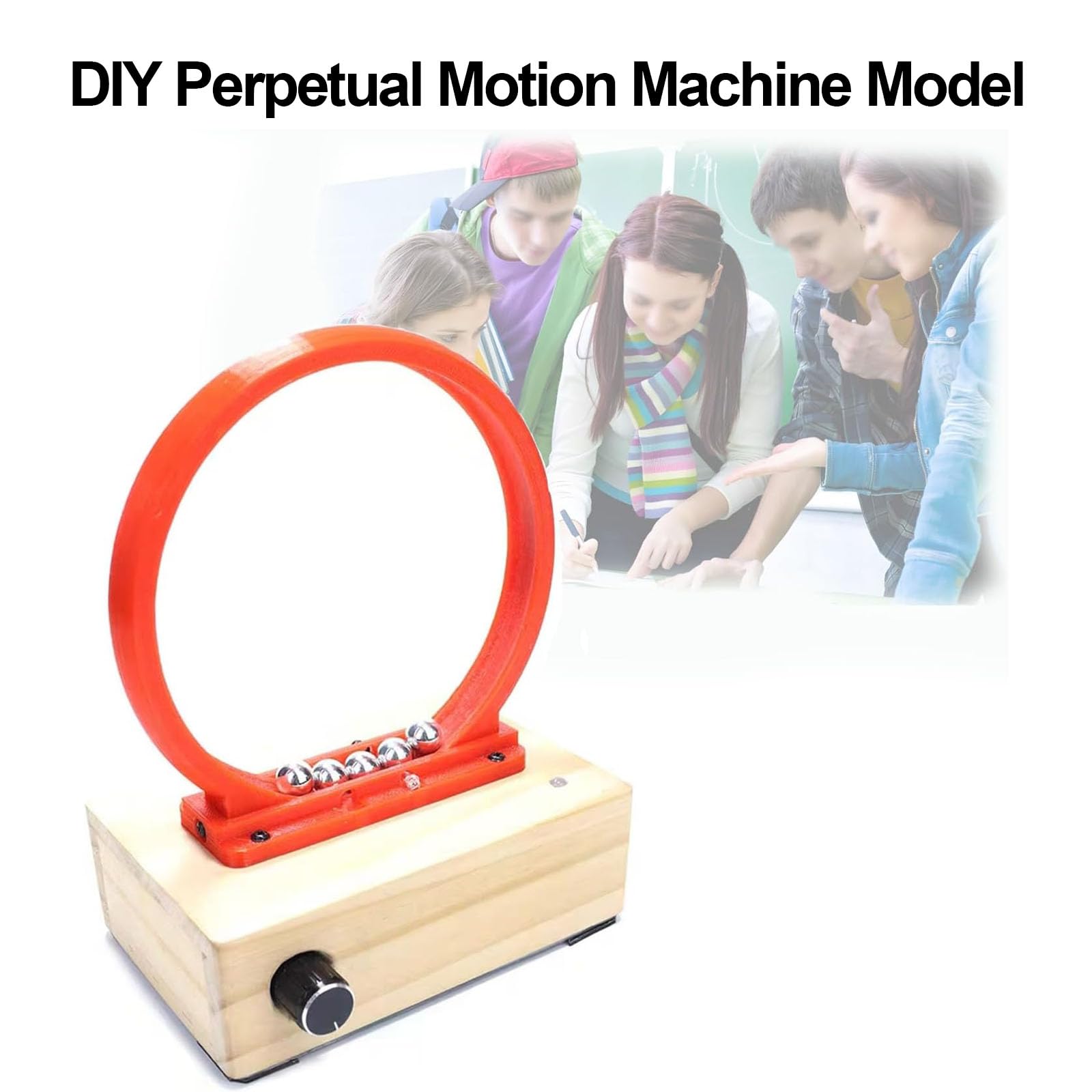 Modelo de máquina de movimiento perpetuo DIY, modelo de máquina de movimiento perpetuo casera, equipo científico para experimentos con ciclotrón electromagnético, bobina de movimiento circular con