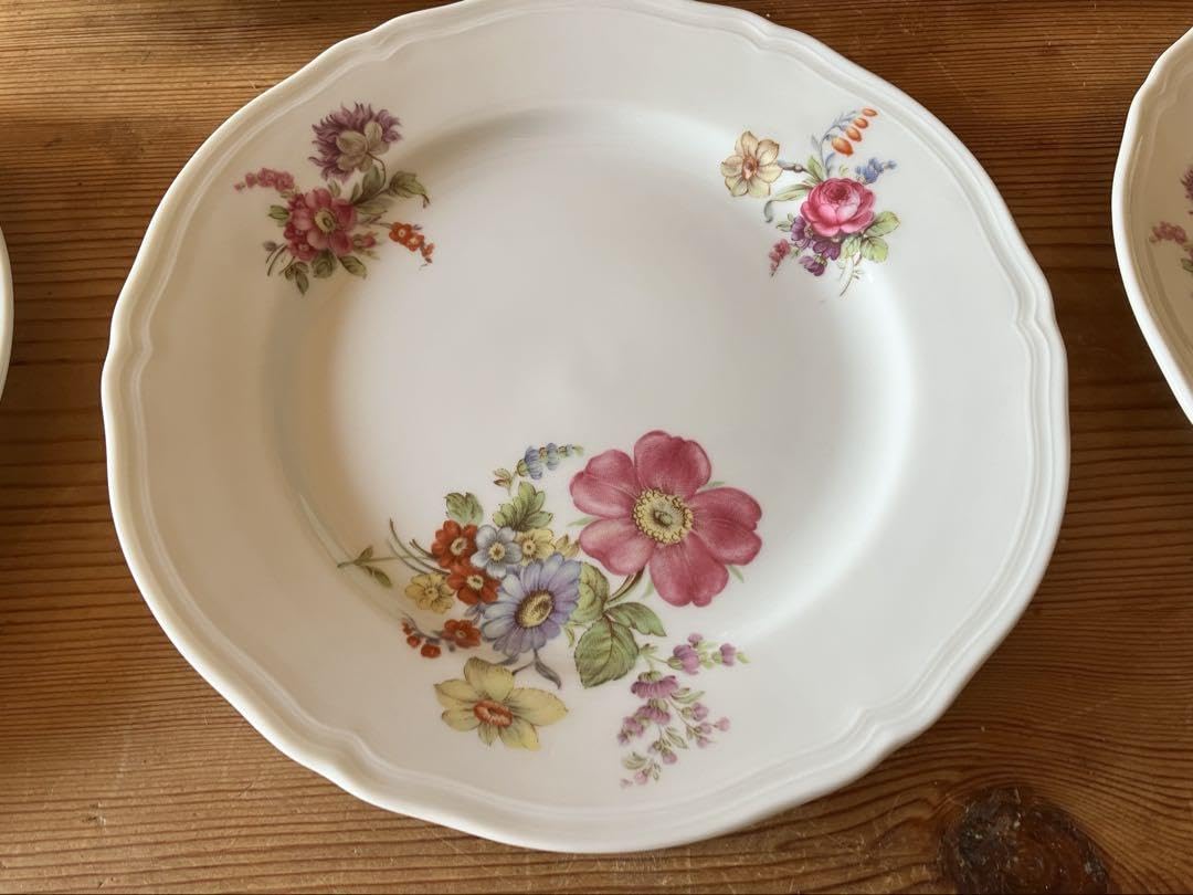 Ginori Antico Saxophone Flower Dessert Plate x 5