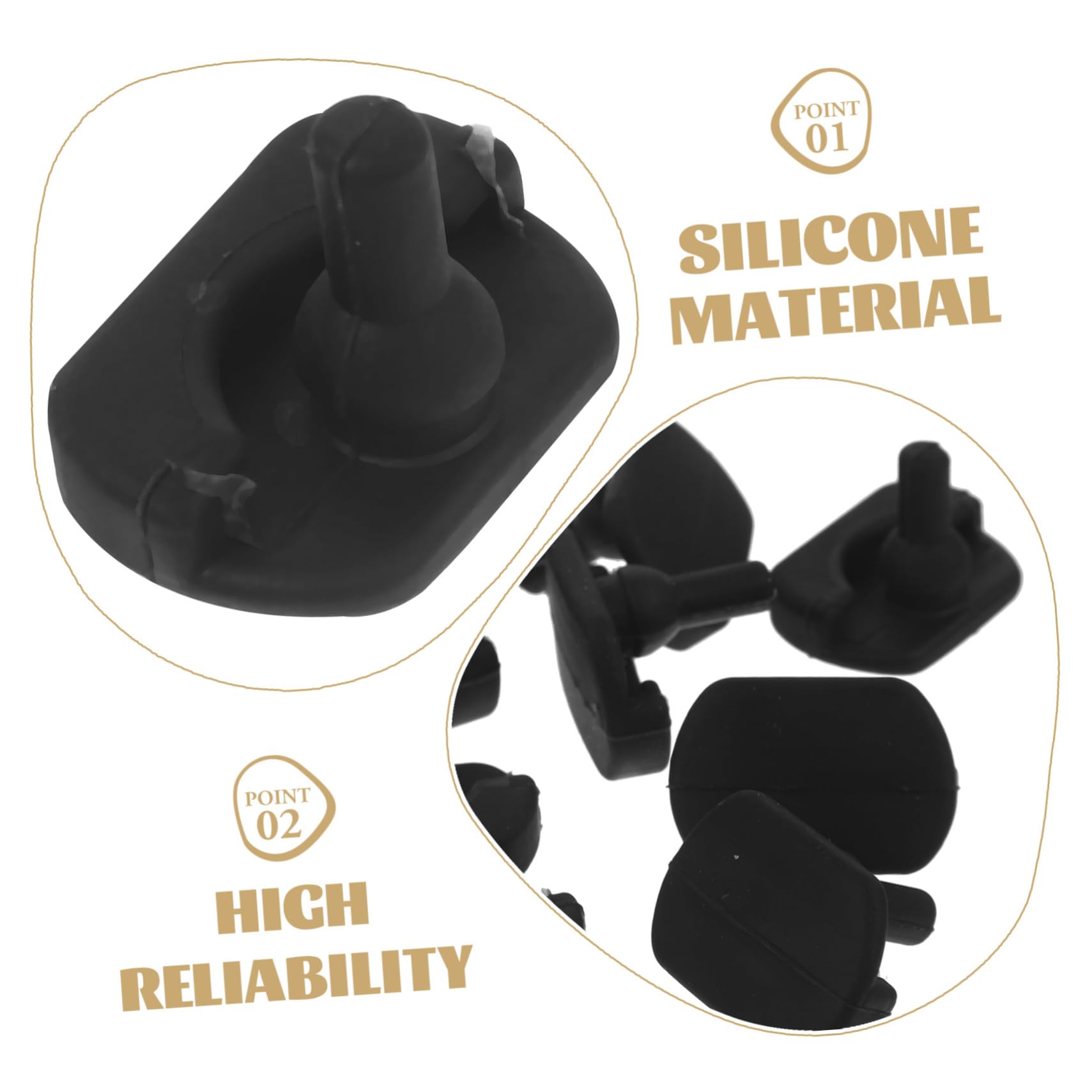OUNONA 5 Set Bumper Silicone Antigraffio Per Friggitrice Aria Parti Ricambio Protezione Per Superficie Facile Da Installare Materiale Resistente Calore Accessori Per Vassoi 10 Pezzi*5