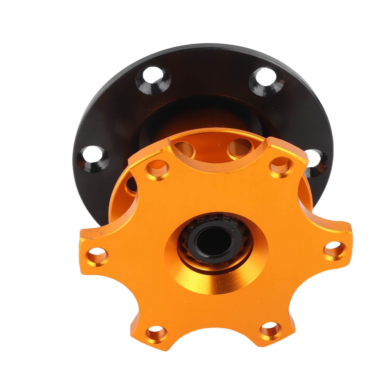 Adaptador de volante universal liberación rápida, ajuste ceñido, fabricado en aluminio y hierro resistente a la corrosión arañazos, compatible con mayoría volantes