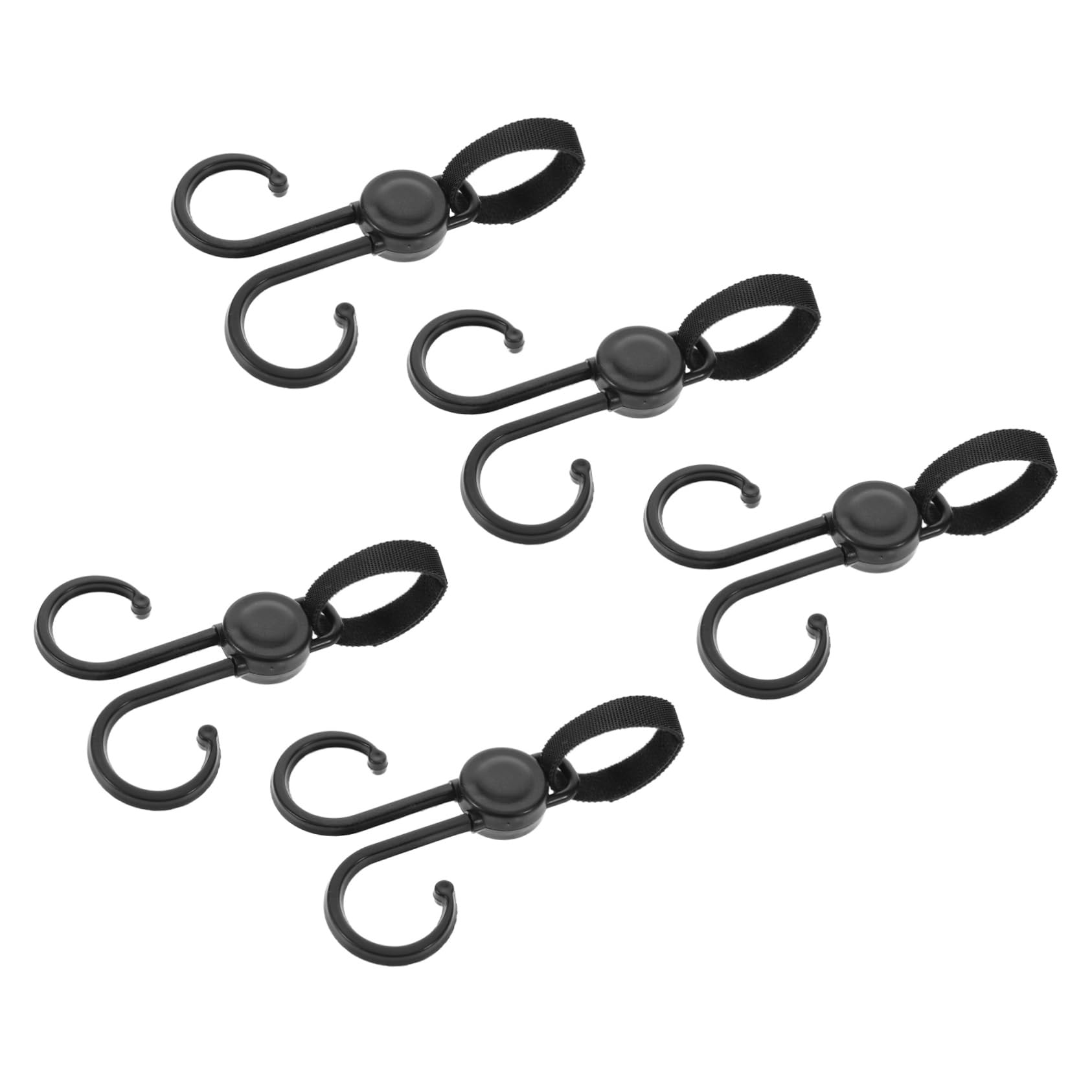 OUNONA Set of 5 Motorcycle Hooks Stroller Hooks Bag Organizers for Shopping Carts Wheelchairs