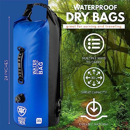 Bolsa seca impermeable - Bolsa seca con cierre de enrollado con clip - Compresión seca - Protege tu equipo para camping, navegación, senderismo y más miniatura 3