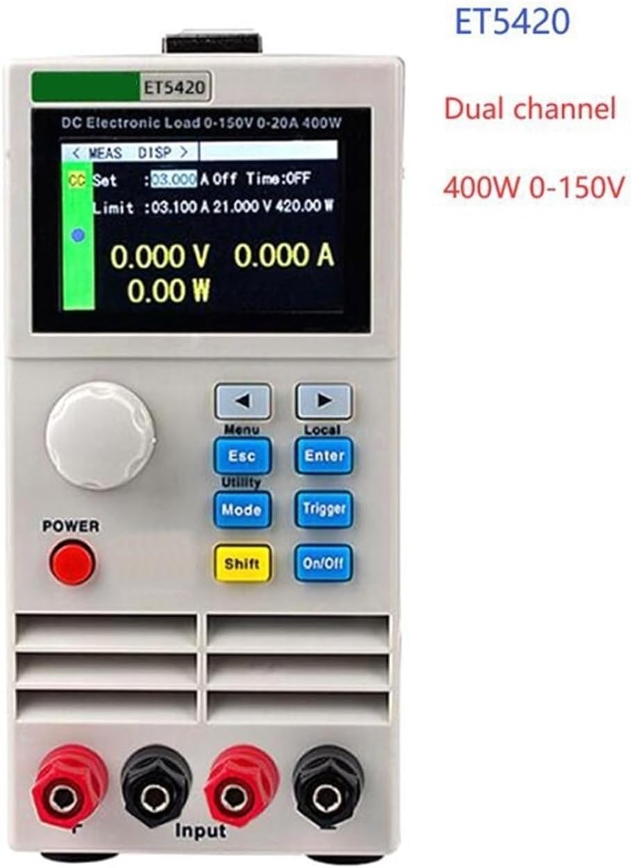 ET5420 DC Electrical Load High -presicion Dual-Channel Adjustable Battery Load Tester Battery Capacity Tester - Battery Analyzer
