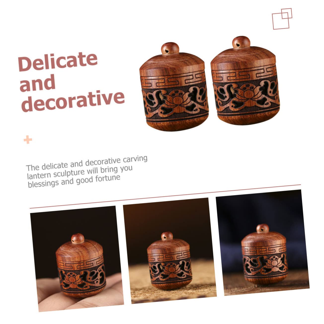 KOMBIUDA 8piezas Botella De Fragrance De Madera Diseño De Lámpara Colgante Decorativo para y para Hogar y