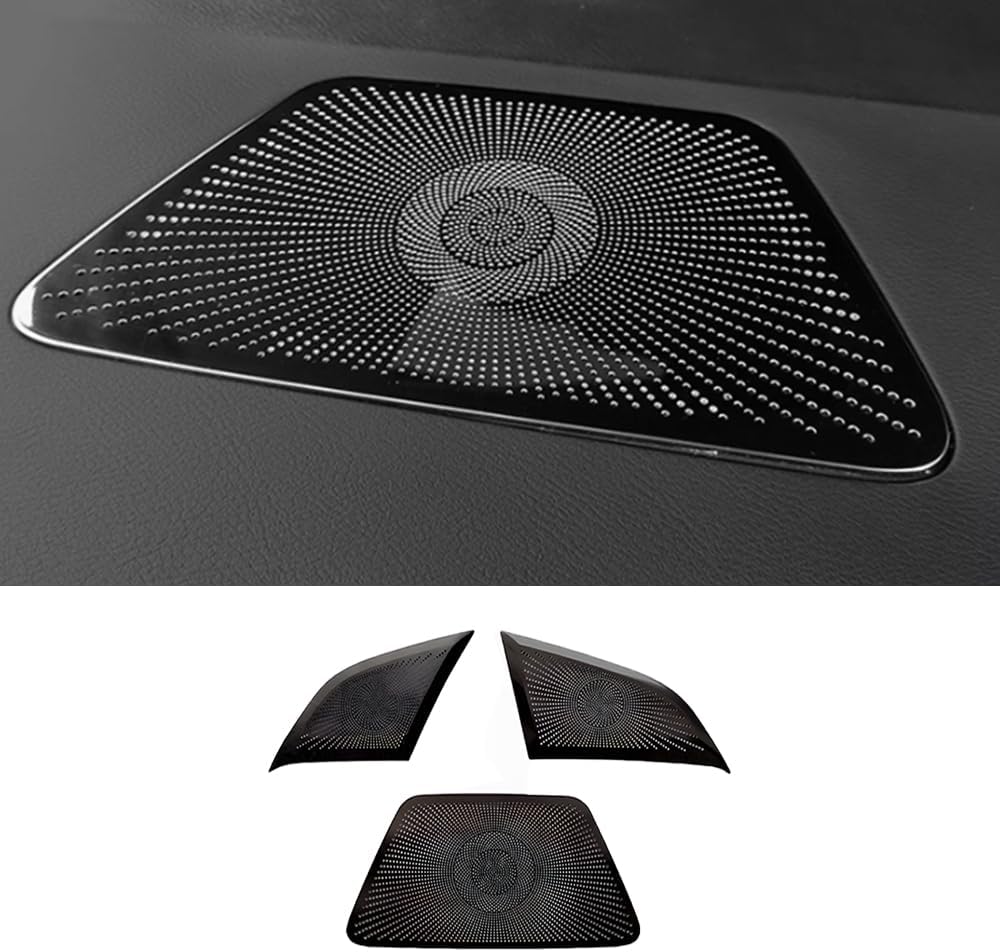 Car Accessories Fit for Altima 2024 2023 2022 2021 2020 2019 Vehicle Dashboard Horn Frame Trim Cover ABS (Black) 3 PCS