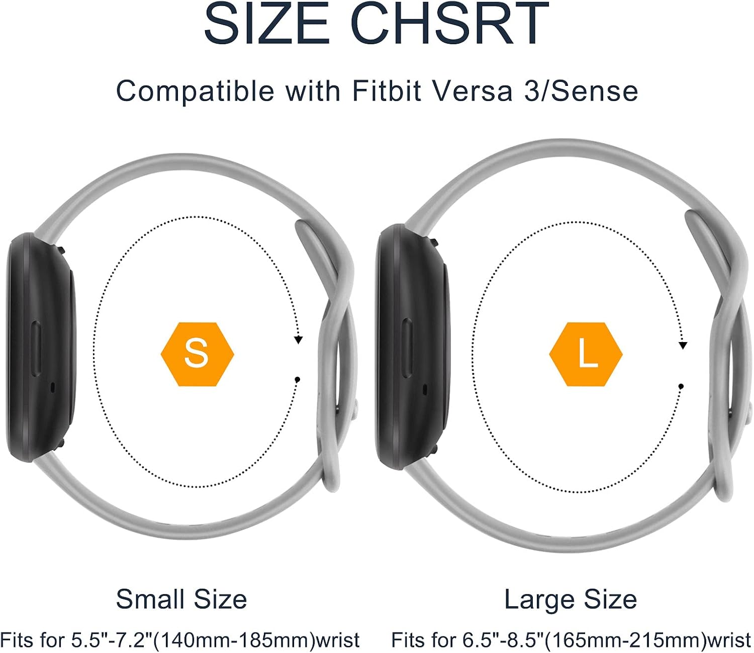 4 Pack Silicone Bands Compatible with Fitbit Versa 3 Bands and Fitbit Sense Bands, Classic Soft Sport Bands Replacement Wristbands for Fitbit Sense/Versa 3 Smart Watch Women Men