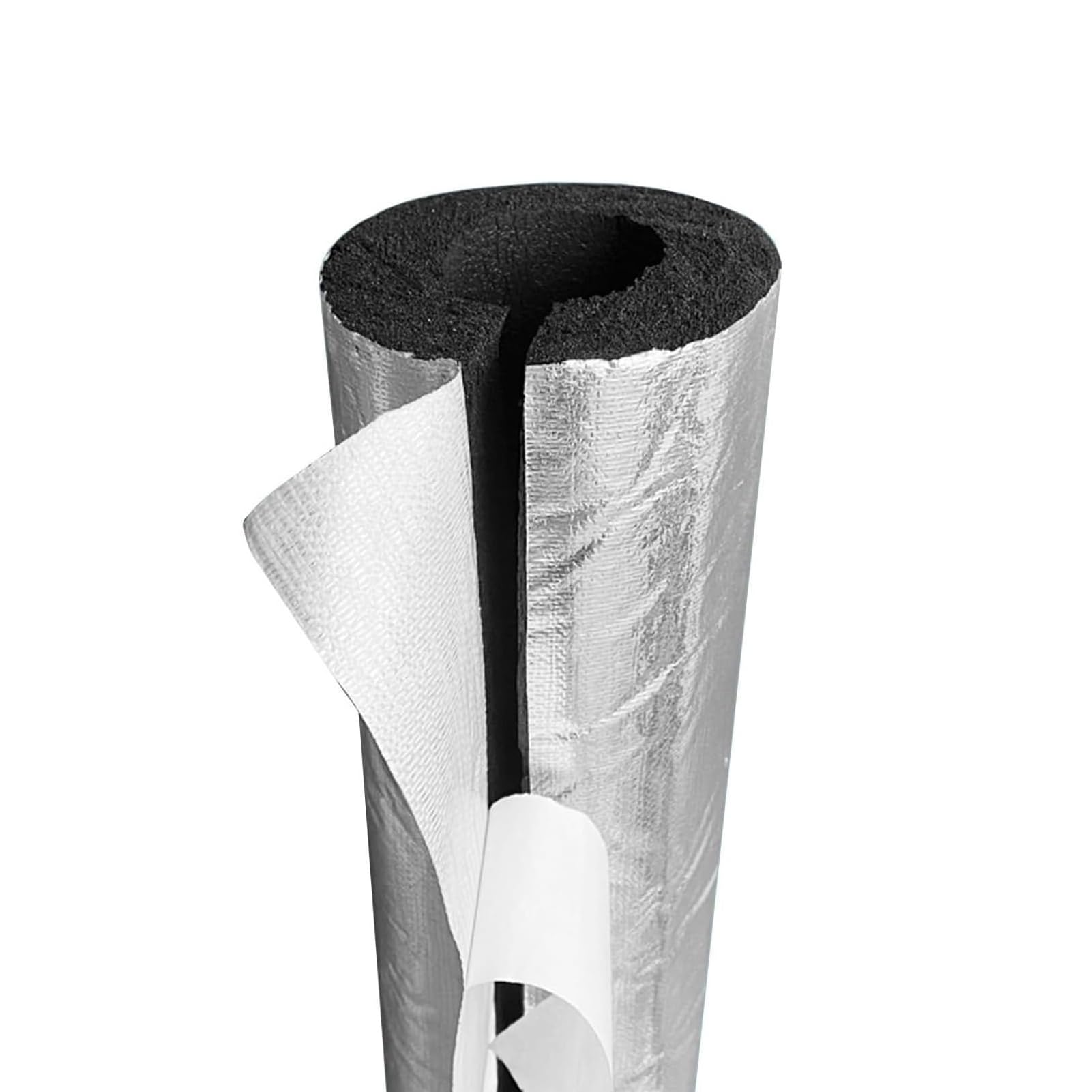 Schaumstoff Schlauch Rohrisolierung, Rohrisolierung Isolierschlauch mit Aluminiumfolie, Innendurchmesser 76/89/114/168mm,für Innen Außenwasserleitungen, Klimaanlagen (ID)114mm x (T)30mm x (L)0.95m