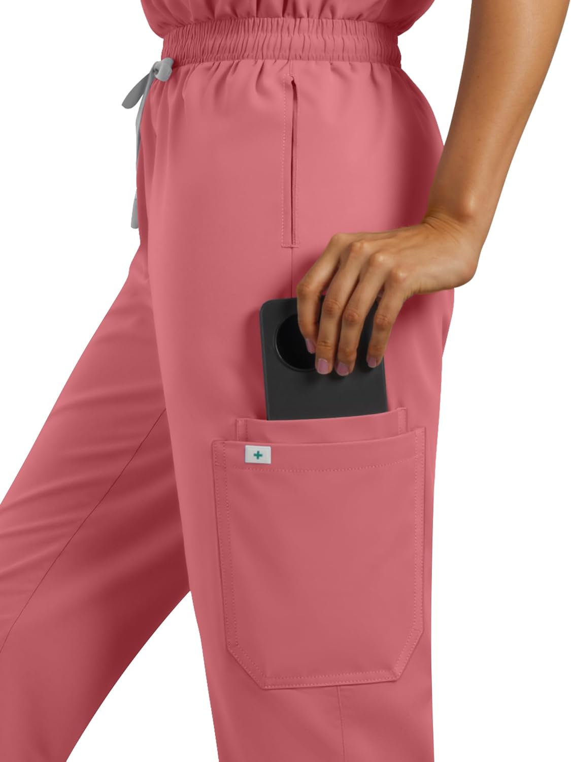 Scrubs for Women Set - Stretch Medical Uniform Scrubs - Slim Fit Top & Cargo Pant S... - Image 6