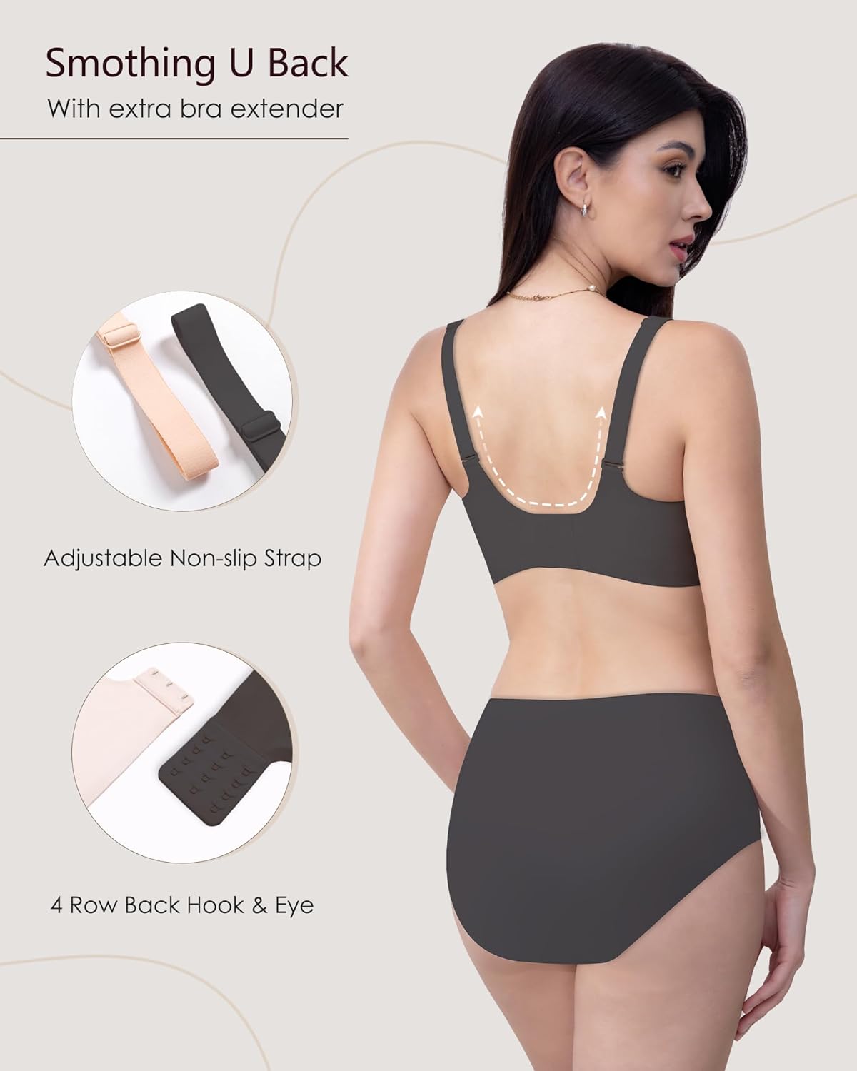 Soft Wireless Bra Comfortable Seamless Full Coverage Push Up Lace Everyday No Show Bras for Women - Image 3