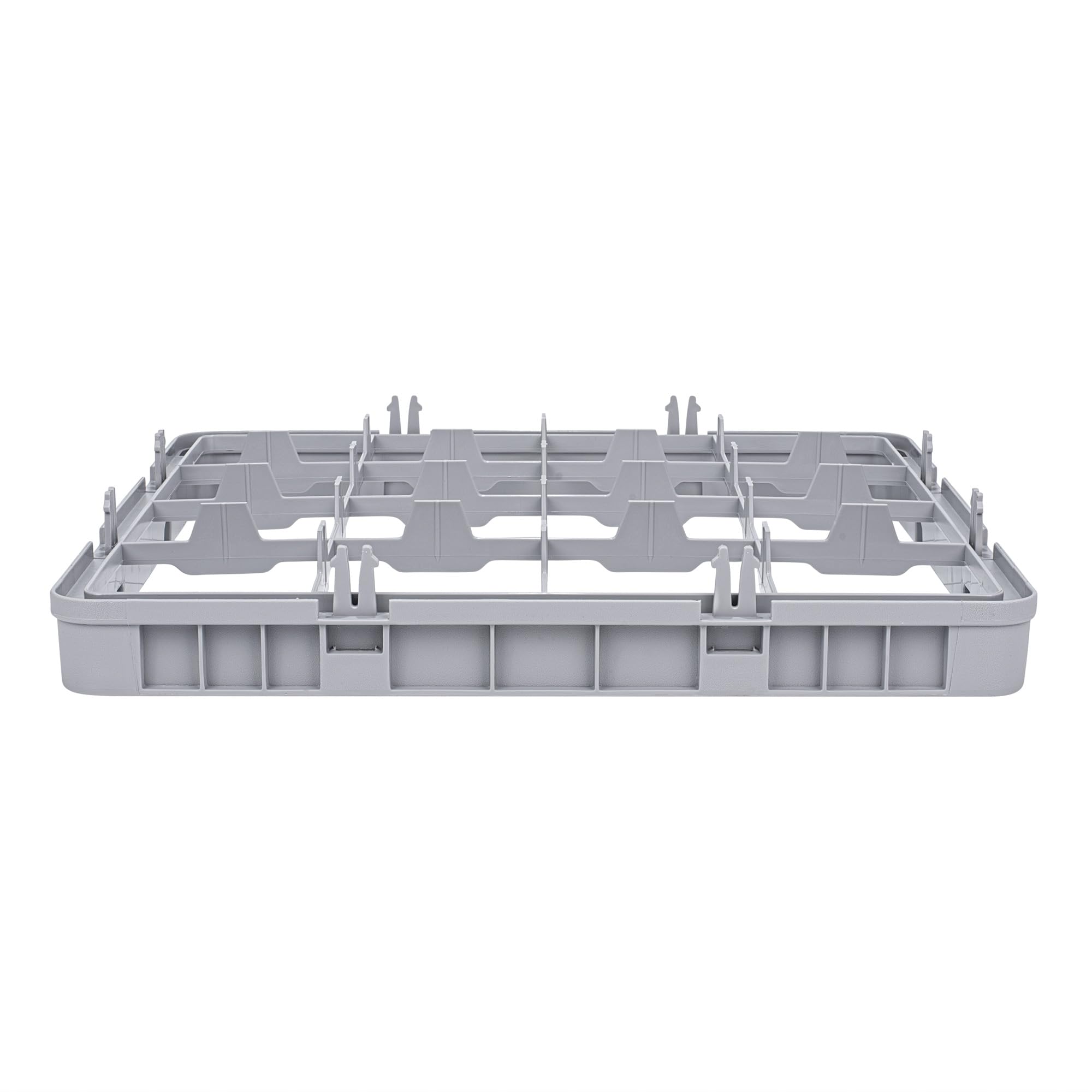 Restaurantware Propre Tek Prolongateur de rack en verre professionnel demi-goutte, 1 pièce 16 compartiments en polypropylène robuste pour lave-vaisselle, restaurants, cafétérias et cuisines