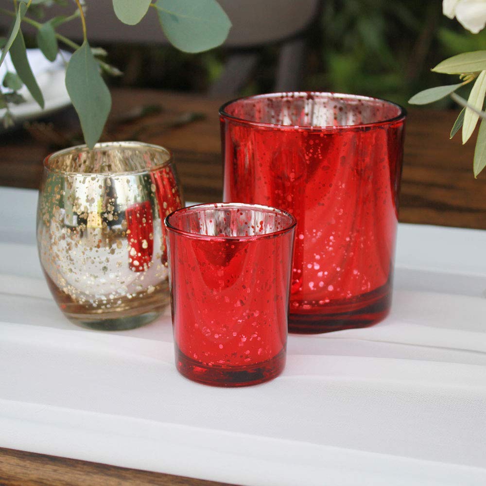 Amazon.com: Just Artifacts 2.75-Inch Speckled Mercury Glass Votive
