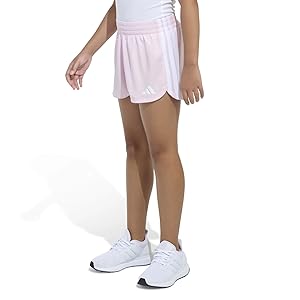 adidas Girls' 3-Stripes Mesh Shorts