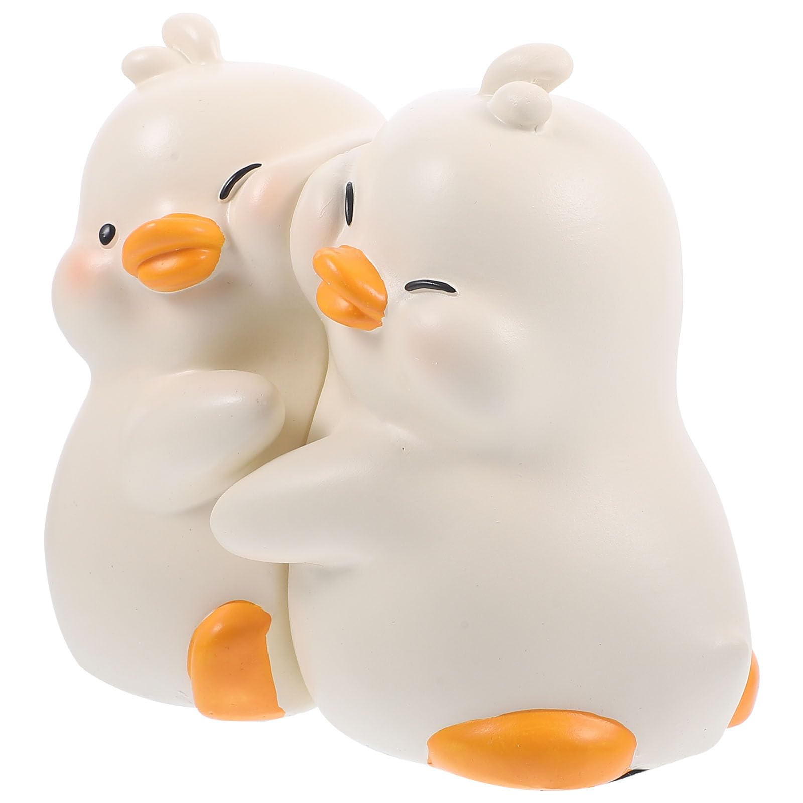 GARVALON Fermalibri da Scrivania in Resina Bianca a Forma di Anatra Adorabile, per Decorare Ufficio e Caffetteria in Modo Simpatico e Funzionale