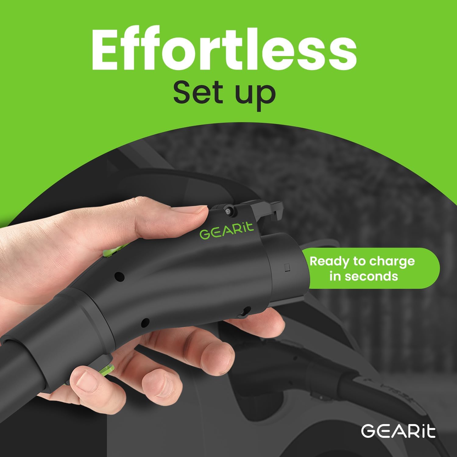 GEARit Tesla to J1772 Adapter for EV, Compatible with Tesla (NACS) Chargers, 40 Amp / 250 Volt Charging, ETL Certified