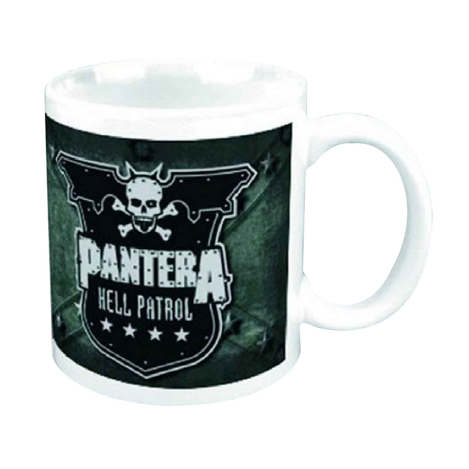 White Pantera Mug Hell Patrol Band Logo Official Boxed One Size