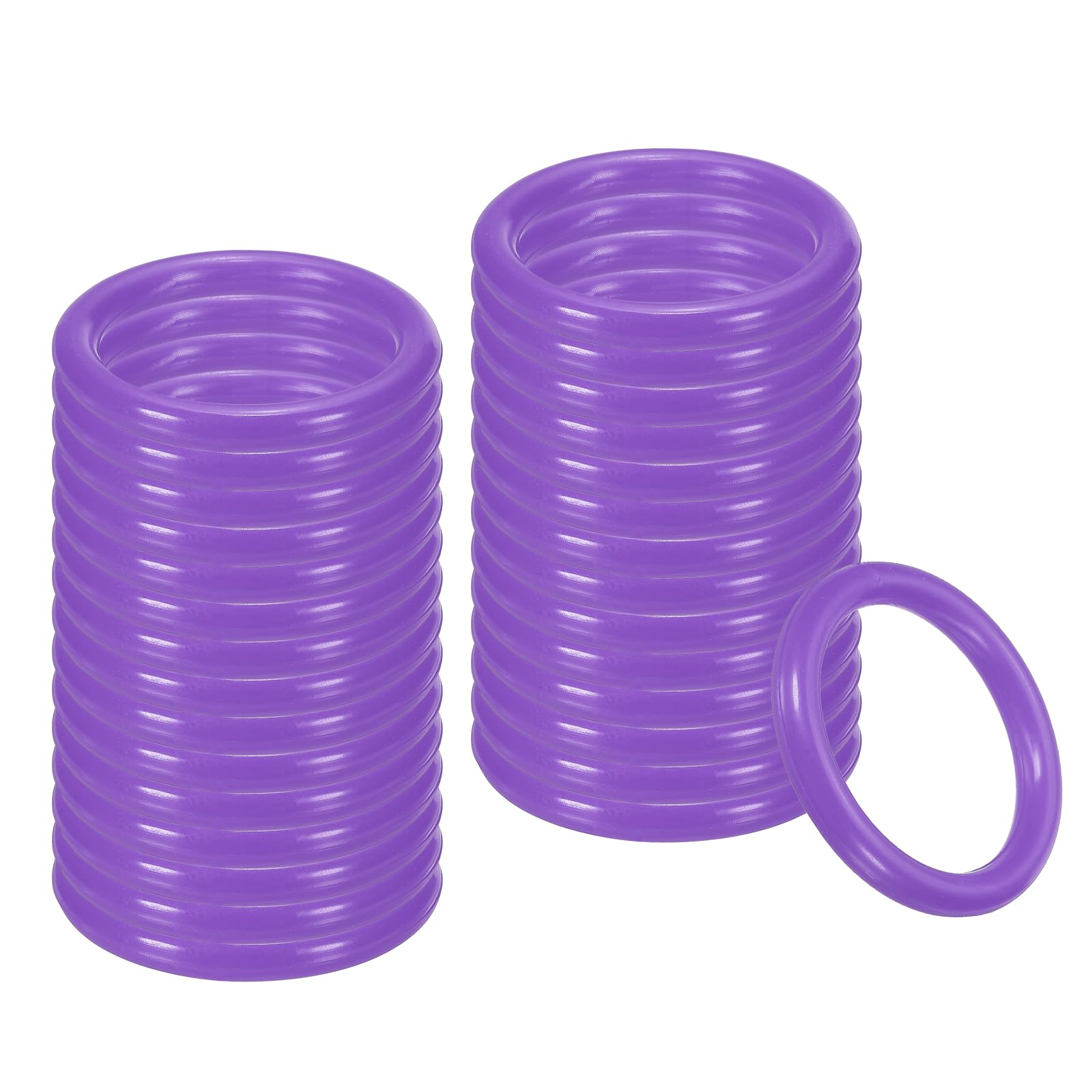 PATIKIL 2 Inch Plastic Ring-Toss Rings for Bottles 30 Pack Carnival Rings Plastic Hoops for Speed and Agility Practice Outdoor Party Favor