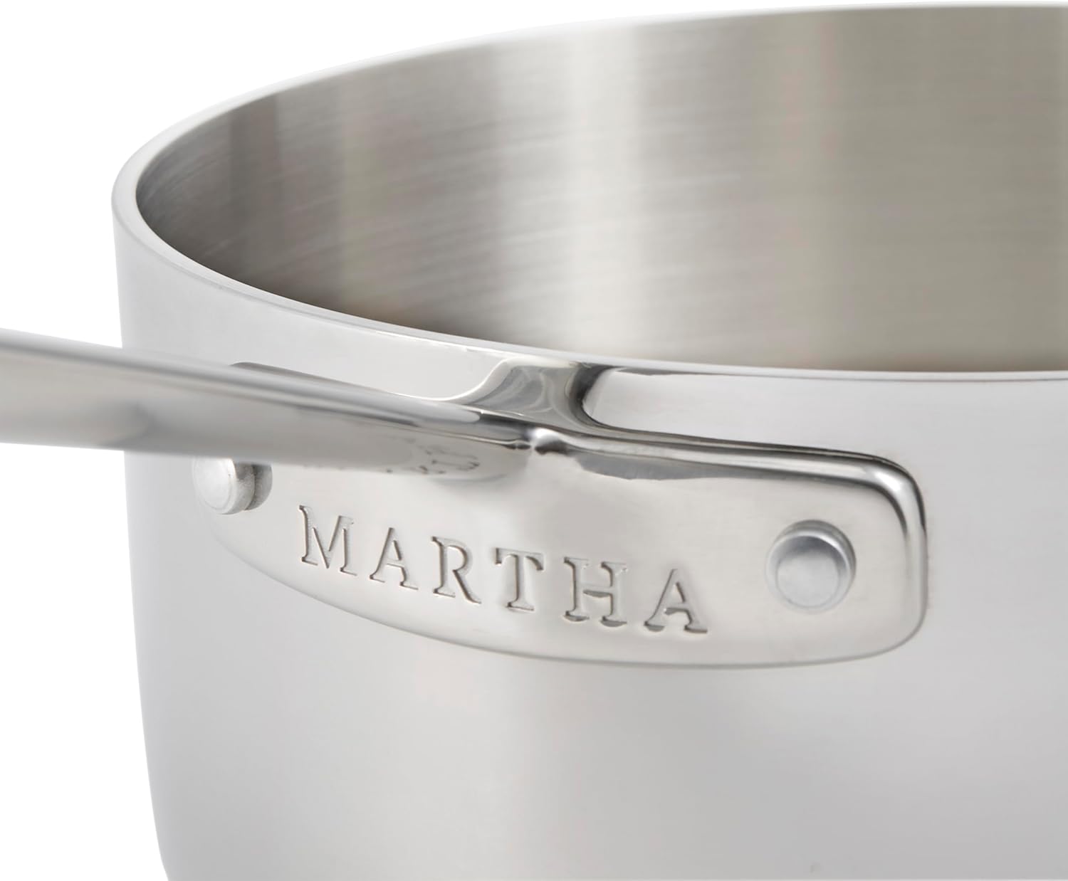 Martha by Martha Stewart 4-Quart Triply Stainless Steel Saucepan w/Lid