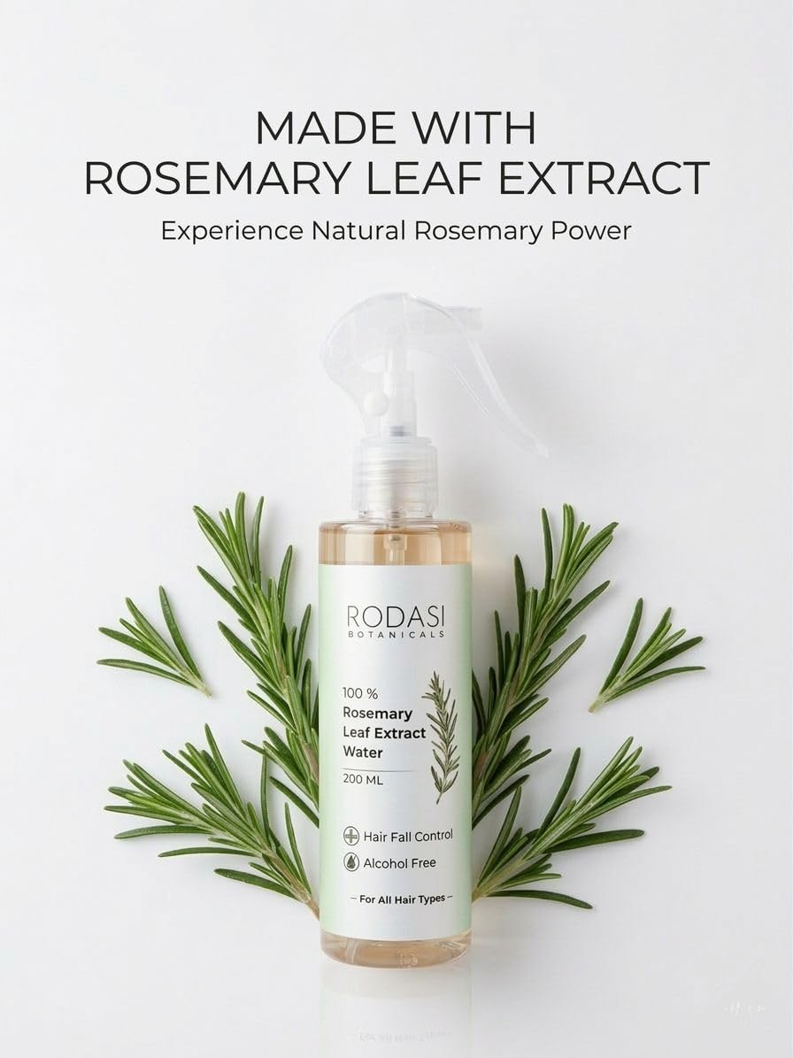 RODASI Rosemary Water Hair Spray, 200ml, with Rosemary Extract, for Hair Regrowth and Thickness, Unisex Adult 1
