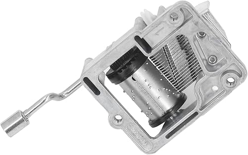 Miniatura 9 de Movimiento de mecanismo musical de 18 notas, caja de música de manivela de aleación de estilo retro con muñeca giratoria para regalos