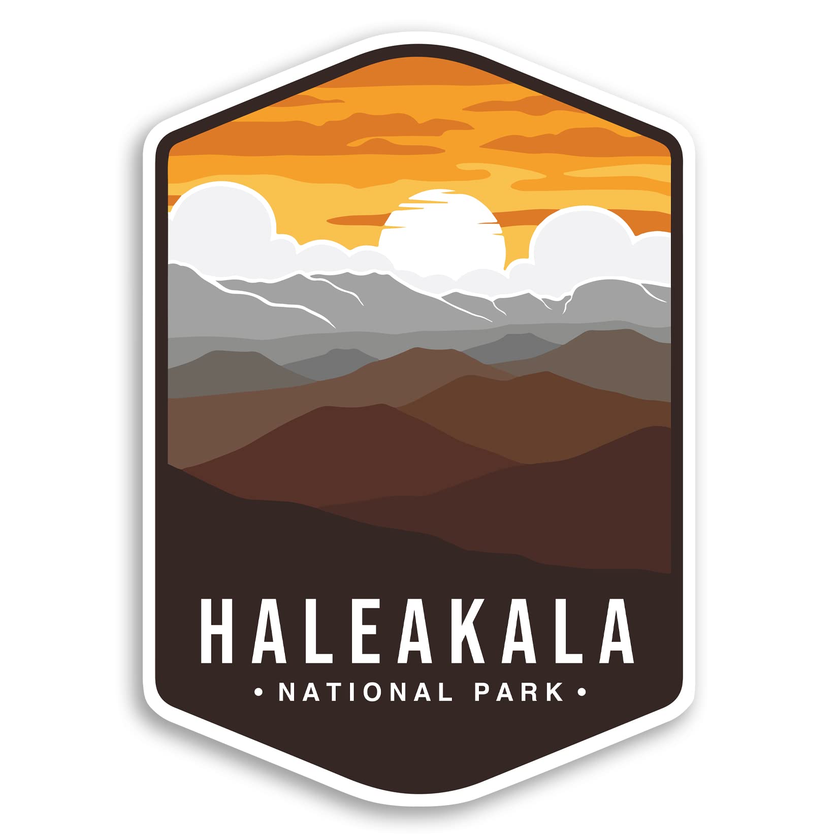 Calcomanía Haleakala National Park vinilo premium a color resistente para coche y portátiles