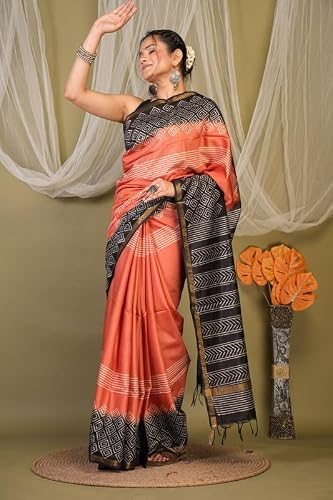 Anuttara black bhagalpuri silk saree – image 4