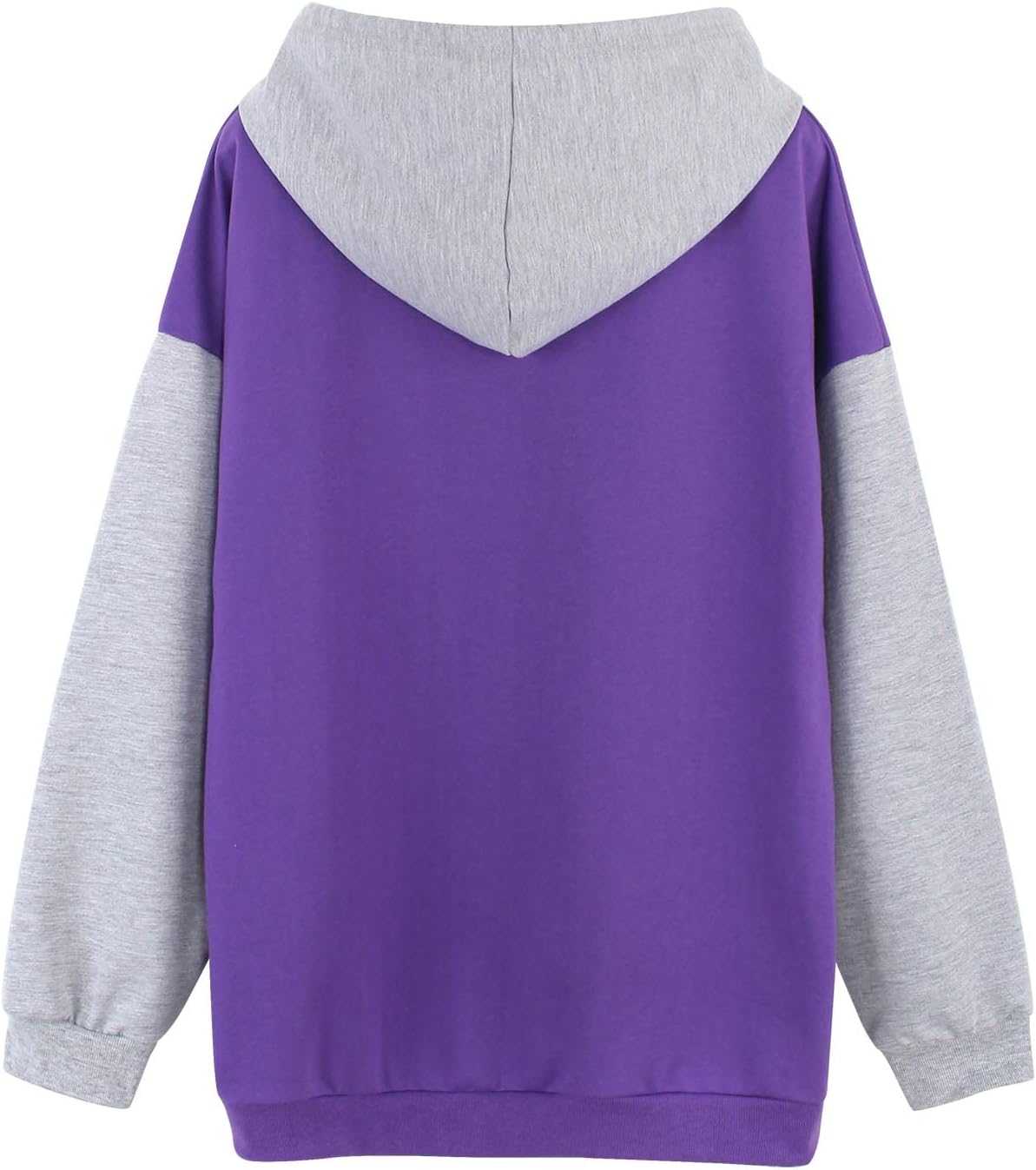 PESION Womens Pullover Hoodies Oversized Graphic Color Block Novelty Hoodie Sweatshirts with Pockets - Image 4