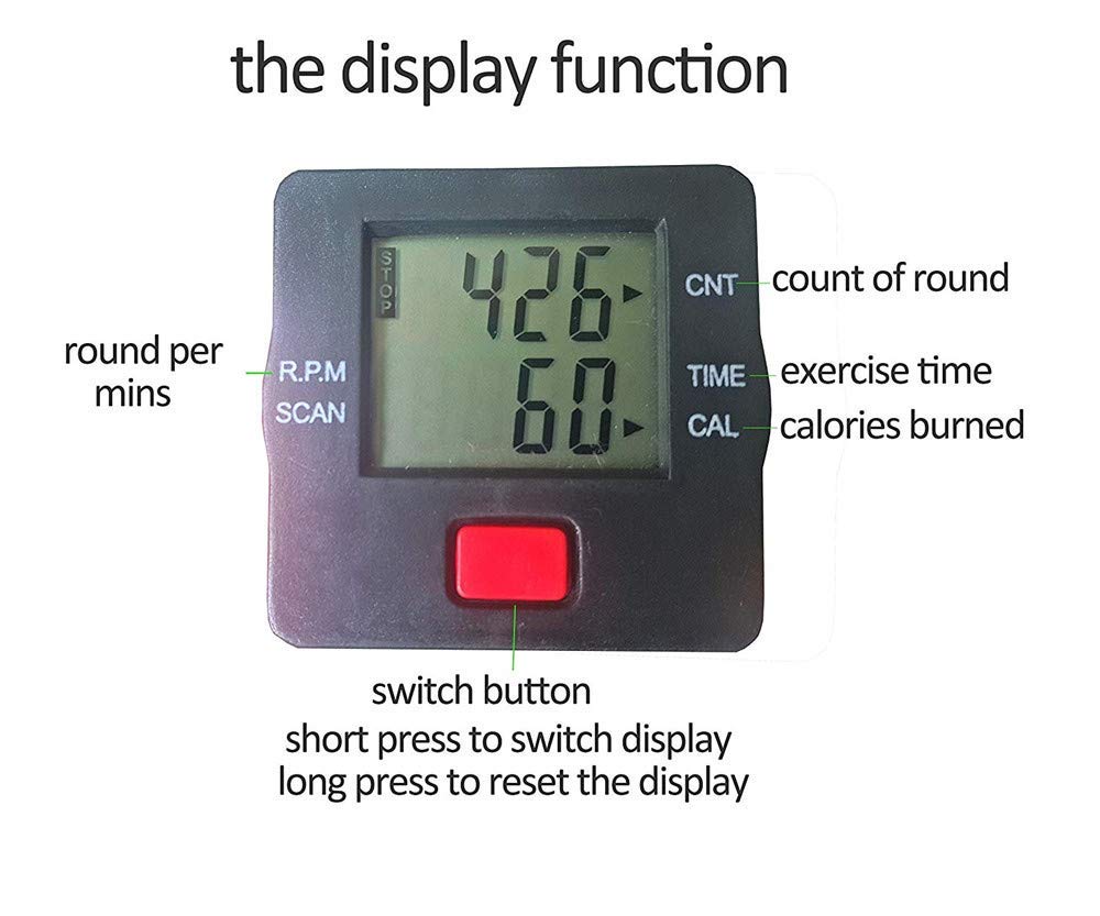 Venditore ambulante Pieghevole Deluxe con Display elettronico, Venditore ambulante di Cyclette per Il Recupero di Gambe e Braccia, Attrezzatura da Palestra per Riabilitazione Fitness per Anziani, PT