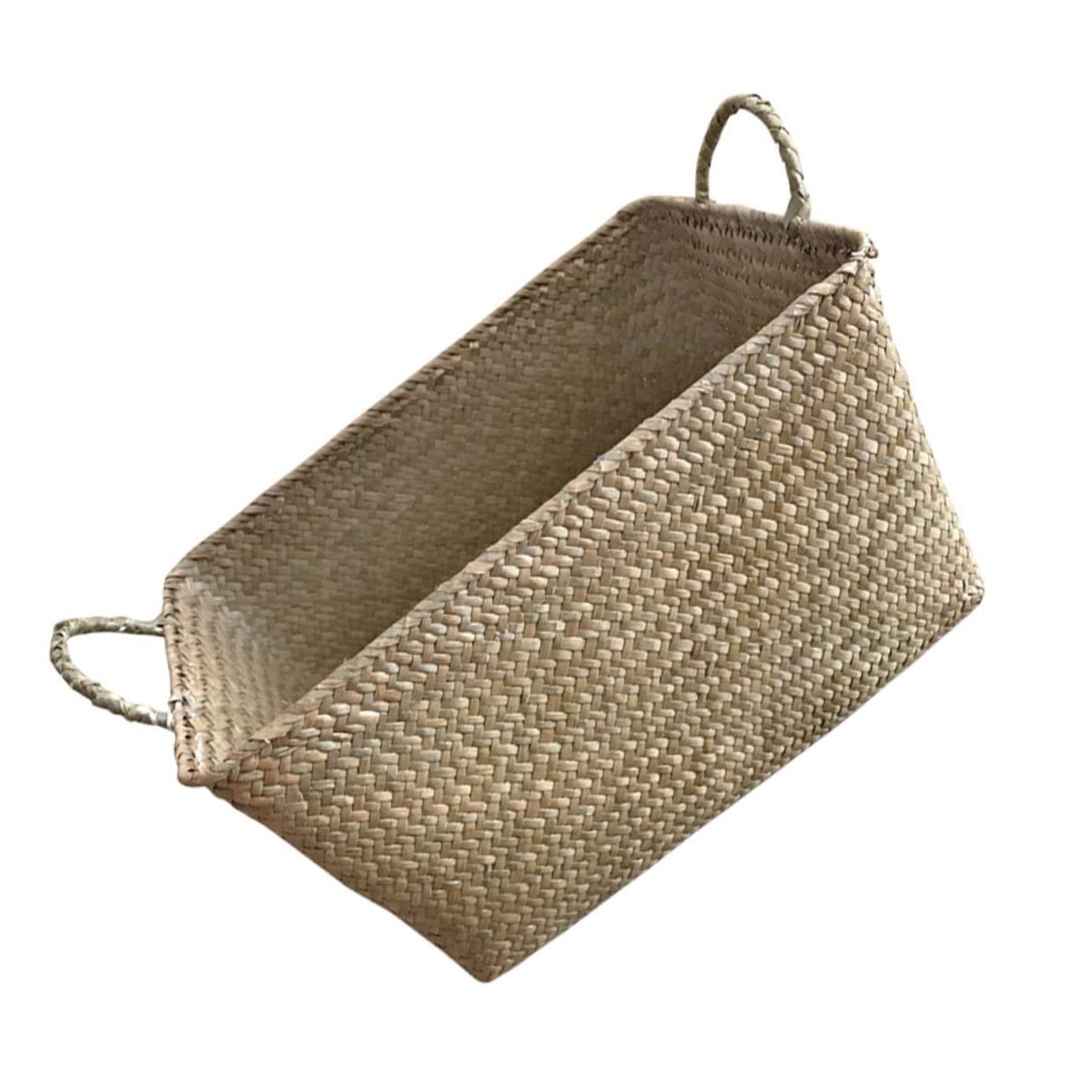 Panier à linge sale en osier tressé et bac de rangement en fibres naturelles