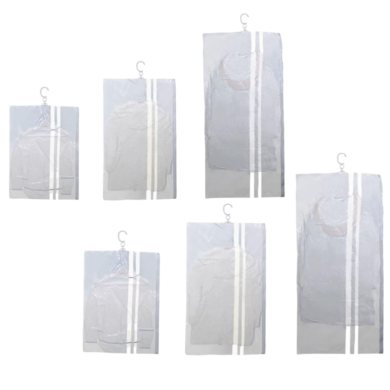 6-Teilige Vakuumbeutel für Kleidung - Hängend Vacuum Bags for Clothing - Vakuumbeutel für Kleidung Reise - Vacuum Storage Bags - Kleideraufbewahrung & Organisation - für Zuhause Reise