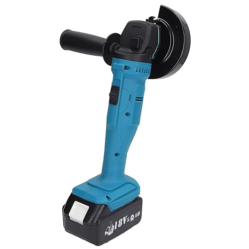 Amoladora angular inalámbrica, potente motor sin escobillas de 10000 RPM con mango antideslizante, herramienta de amoladora angular para muela de