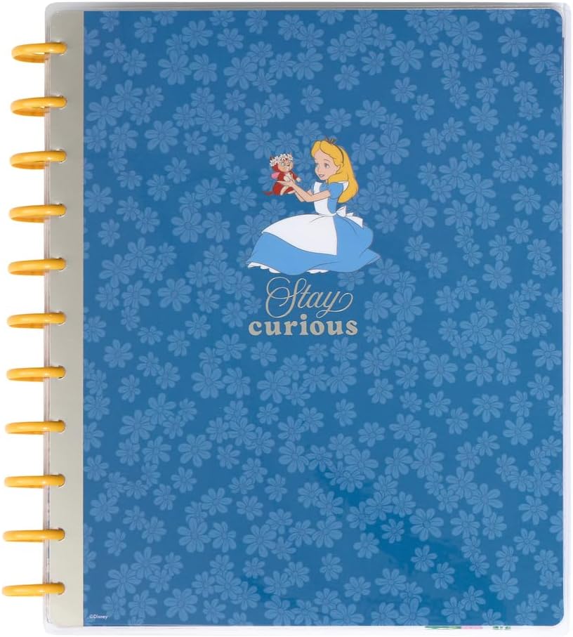 Happy Planner Disney Disc-Bound 12-Month Academic Planner, July 2024–June 2025 Daily, Weekly, and Monthly Planner Big Size, Vertical Layout, Curious Alice, 8.5" x 11"