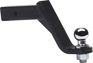 Armordillo 7161559 6" Drop Down Loaded Ball Mount Trailer Tow Hitch with 2" Receiver Tube Universal Fit - Black