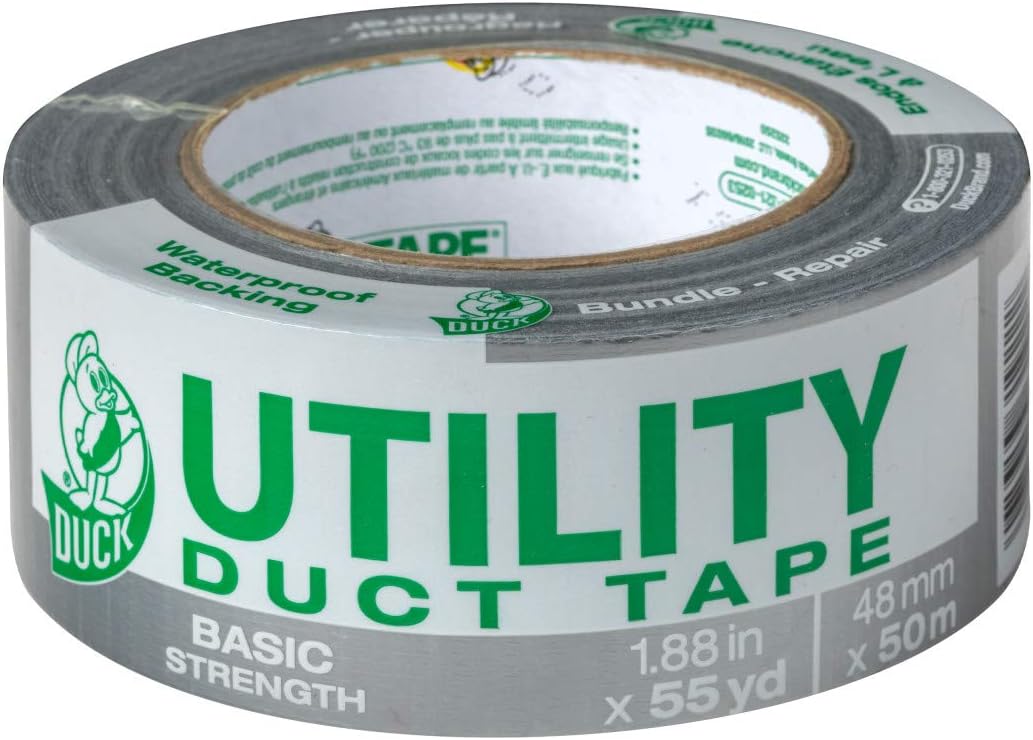 Duck Tape Brand 1118393 Utility Duct Tape Basic Strength, 1-Pack 1.88 Inch x 55 Yard Silver : Arts, Crafts & Sewing