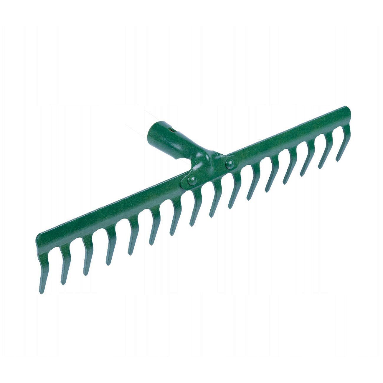 Soladirect Green 44 Cm 16 Tooth Teeth Replacement Rake Head Garden Lawn Leaf Leaves Metal