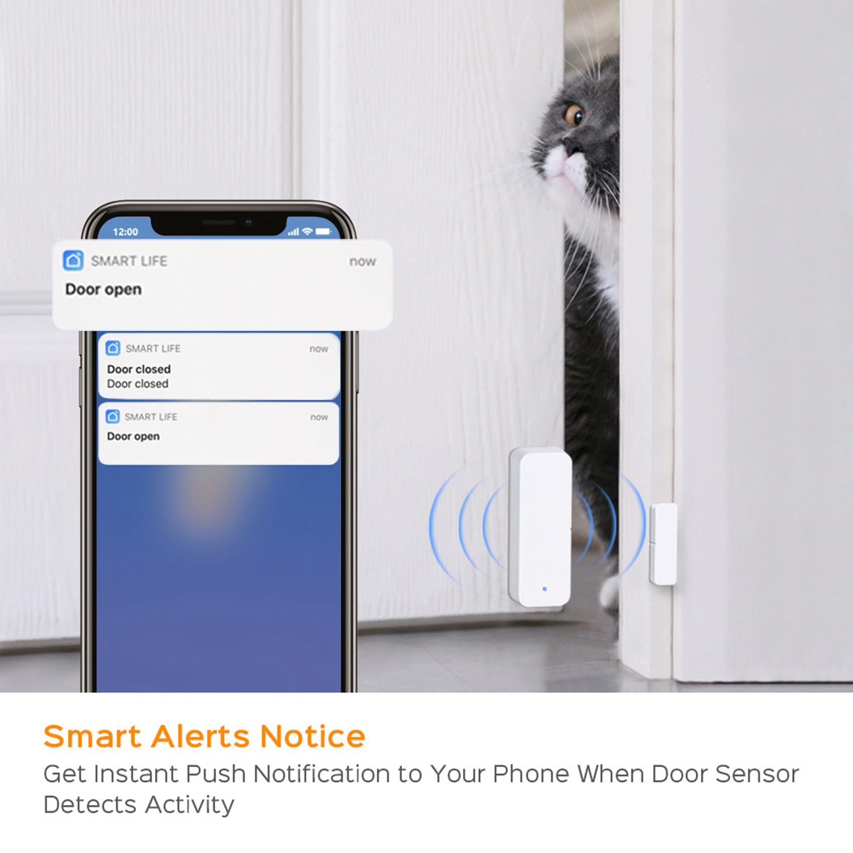 6X TUYA Zigbee 3.0 Smart Tür Sensor ZigBee 3.0 Kabellose Verbindung Multifunktions für Smart Hub App