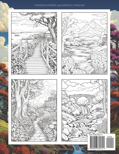 Naturlandschaften Malbuch: Malvorlage Naturlandschaften, Eine Reise Durch Ruhige Szenen (German Edit