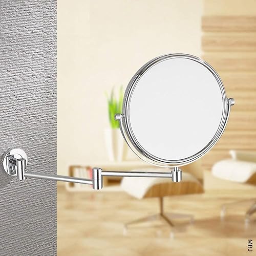 Miniatura 6 de Vanity Mirror 8 Inch Double Sided Wall Mount Makeup Mirror with 10X Magnification, Two-Sided 360Swivel Extendable Cosmetic Mirror Bathroom Shaving