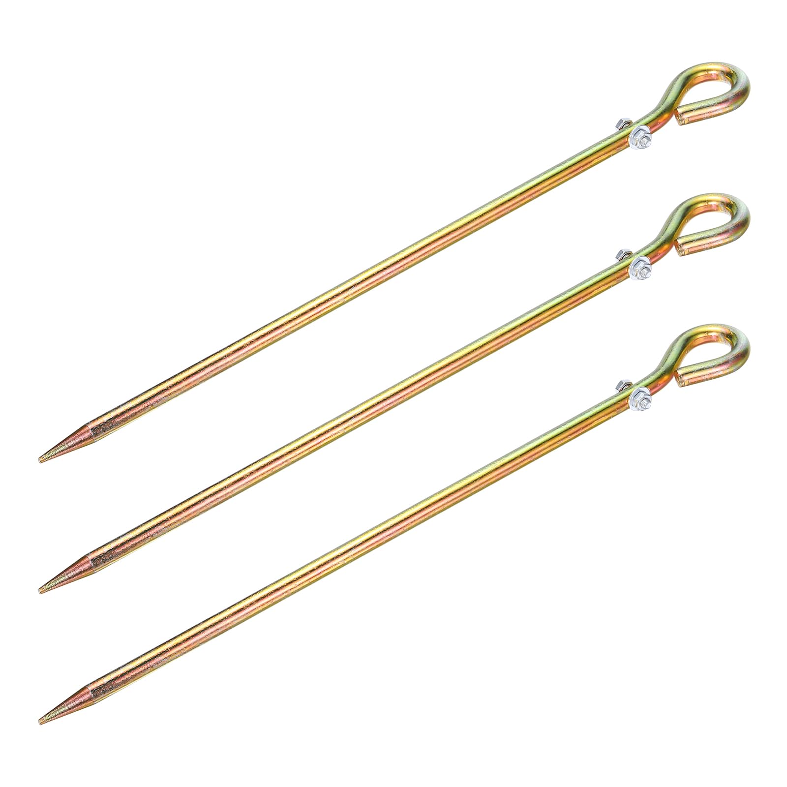 Tiges de terre zinc galvanisé 0,4 m avec trou de mise à la terre pour clôture et antenne