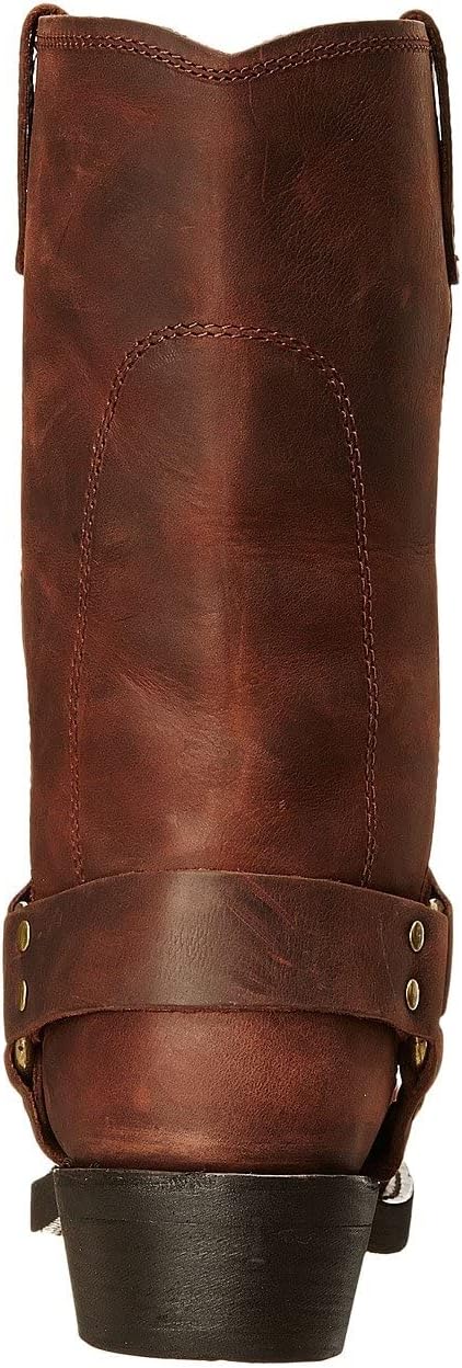 Dingo Mens Dean Harness Square Toe Pull On Motorcycle Casual Boots Mid Calf