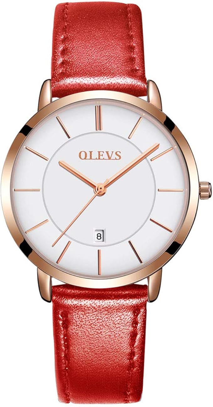 Orologio Uomo OLEVS Ultra Sottile 6.5mm: Quarzo Giapponese, Impermeabile, Cinturino In Pelle Marrone - Design Business Elegante - 6