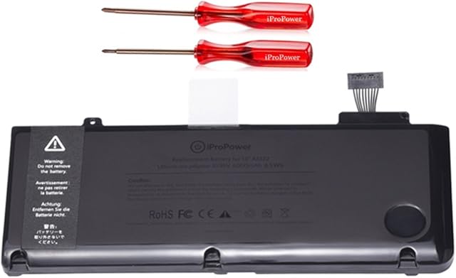 iProPower A1322 Battery for MacBook Pro 13 inch A1278 2009 2010 2011 2012 Laptop Unibody Replacement Batteries
