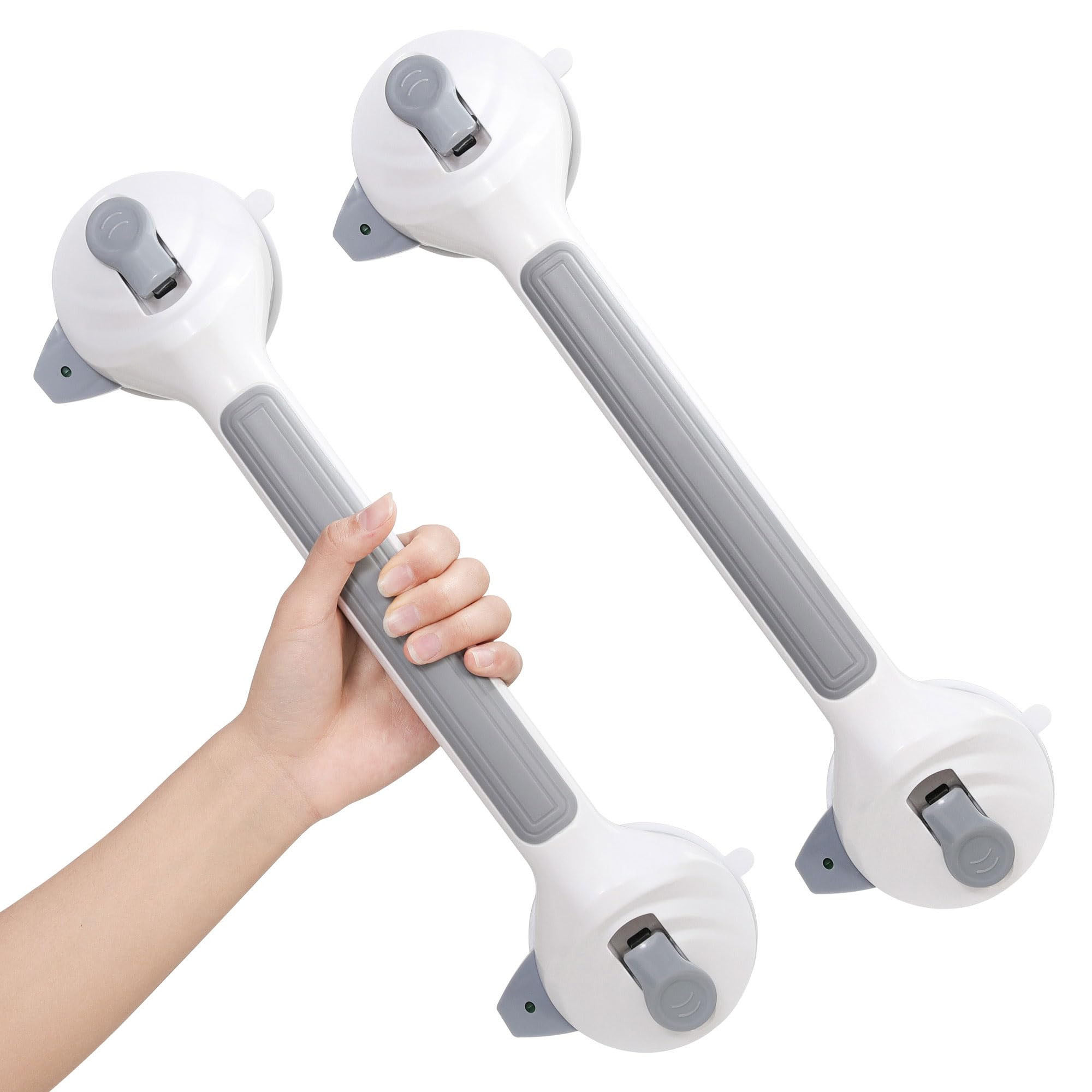 2 poignées de douche sans perçage 42 cm, poignée de douche avec ventouse, 2025