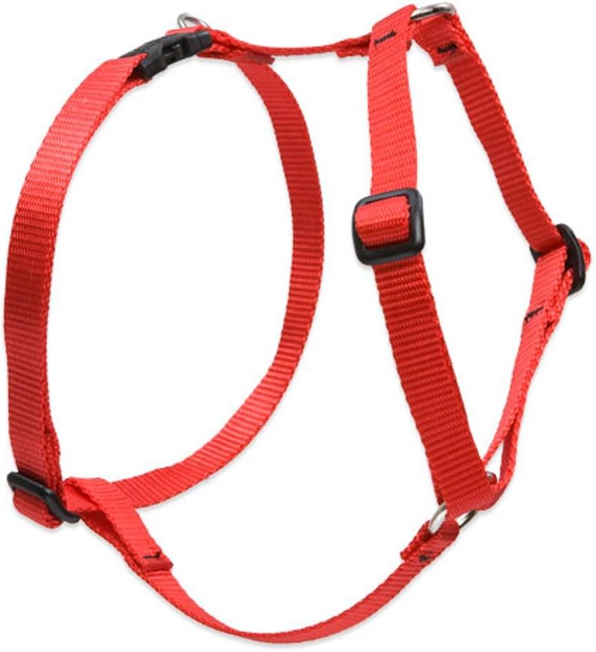Basics 1/2" Red 9-14" Adjustable Roman Dog Harness for Extra Small Dogs