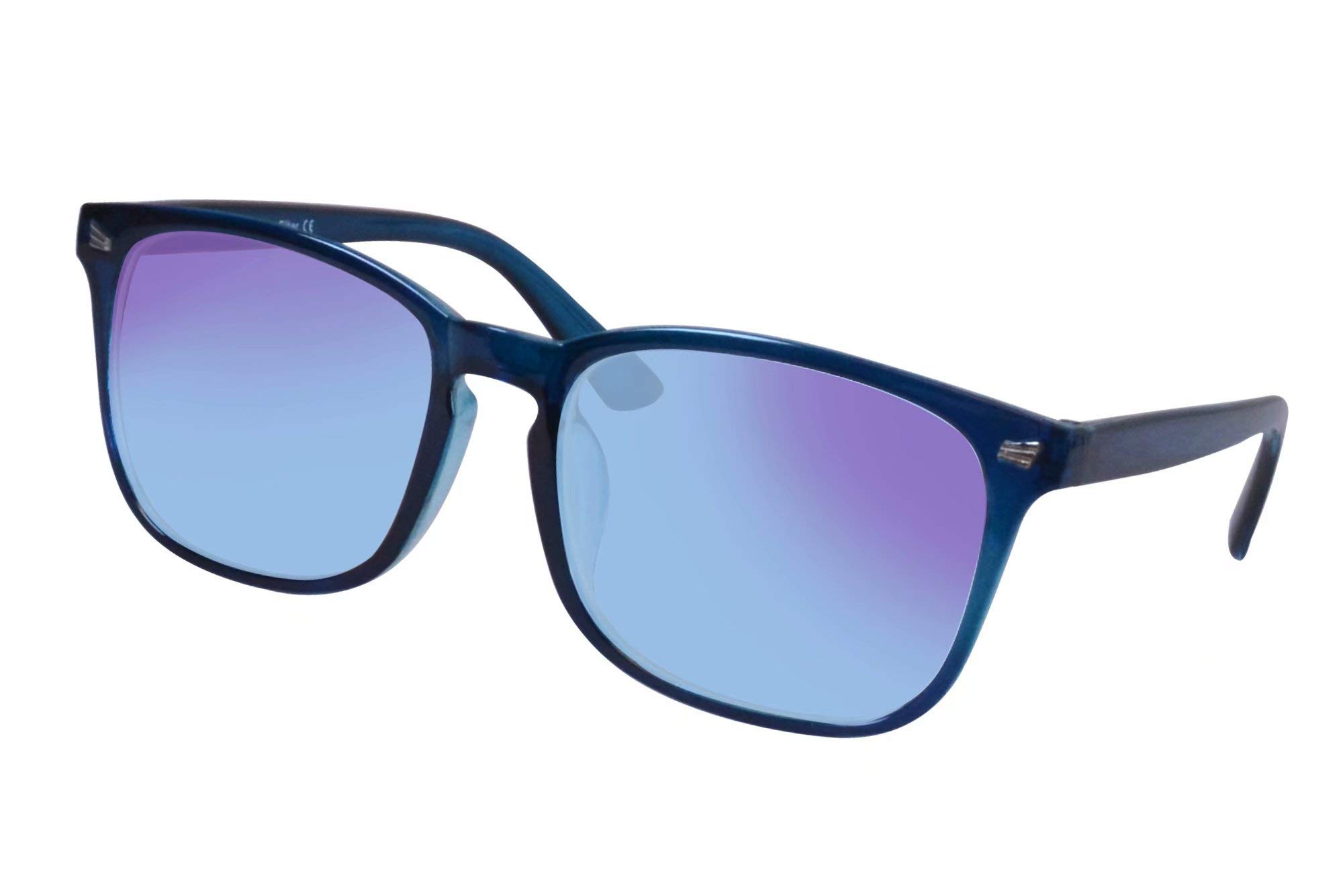 SHINU Farbenblinde Brille Damen and Herren Farbenblinde Brille Geeignet zum Menschen mit Farbe Blind Kurzsichtigkeit Brille Lesebrill-RN8068(C3,Lesebrille 3.50)