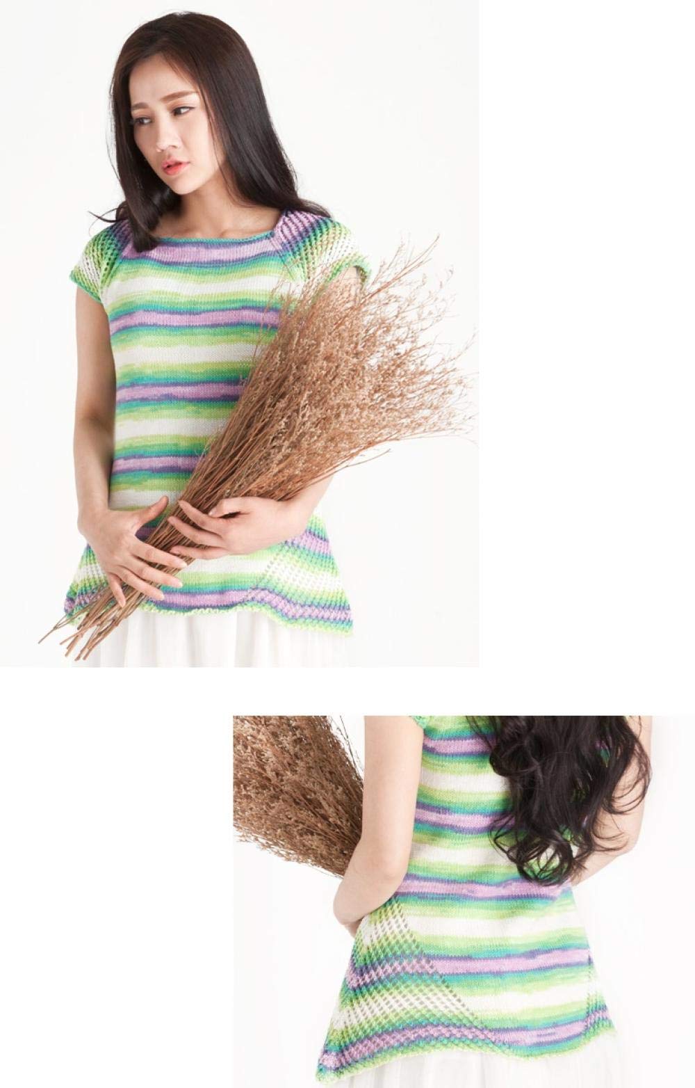 Gomitoli Di Lana 50 G/Gomitolo Filato Di Cotone Mercerizzato Estate E Autunno Coloranti Spaziali Maglione Scialle Lavorato A Mano Filato Di Cotone Lavorato A Maglia-02_6 Pezzi