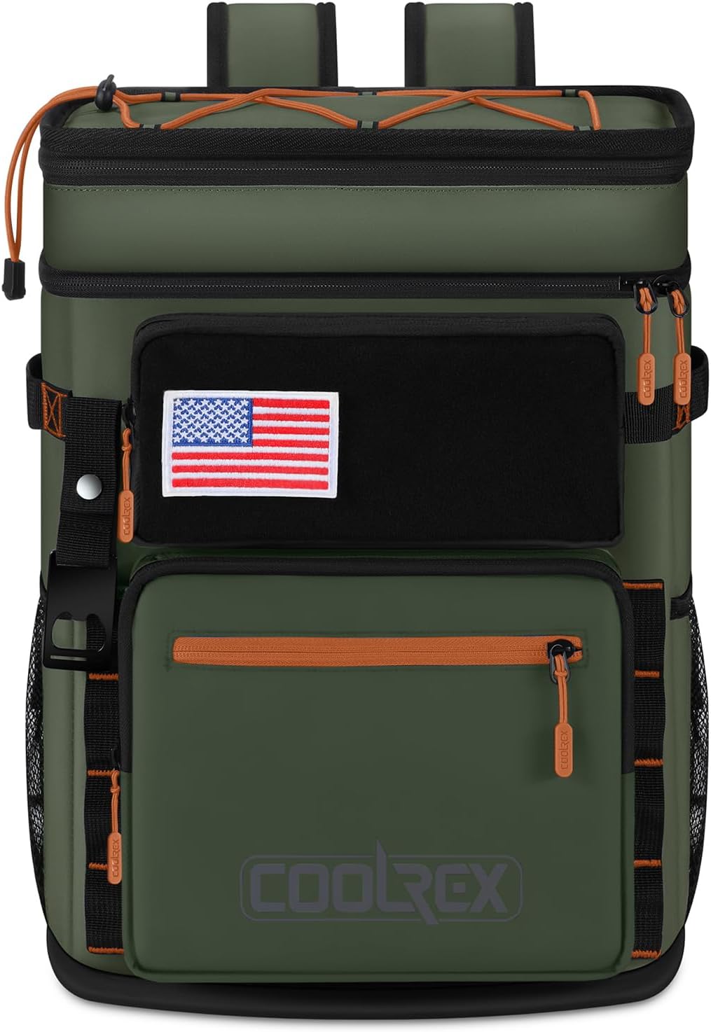 Large Backpack Cooler 36 Can Cooler Backpack with 2 Insulated Compartments Leak Proof Waterproof Travel Backpack, Camping Beach Picnic Lunch Thermal Bag for Women and Men (Green)