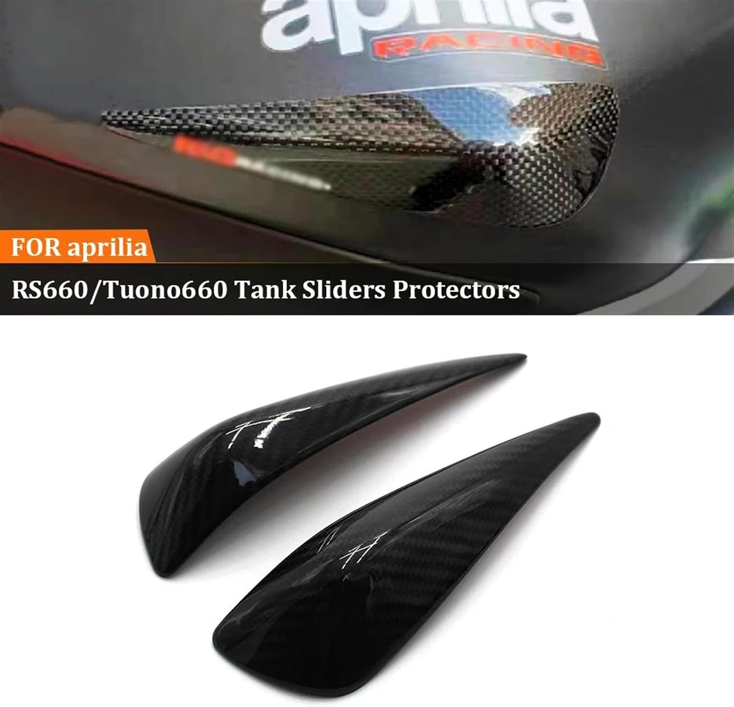 HUQHUMSK オートバイ 墜落保護 Aprilia RS660/Tuono 660 2021-2024用 カーボンファイバータン